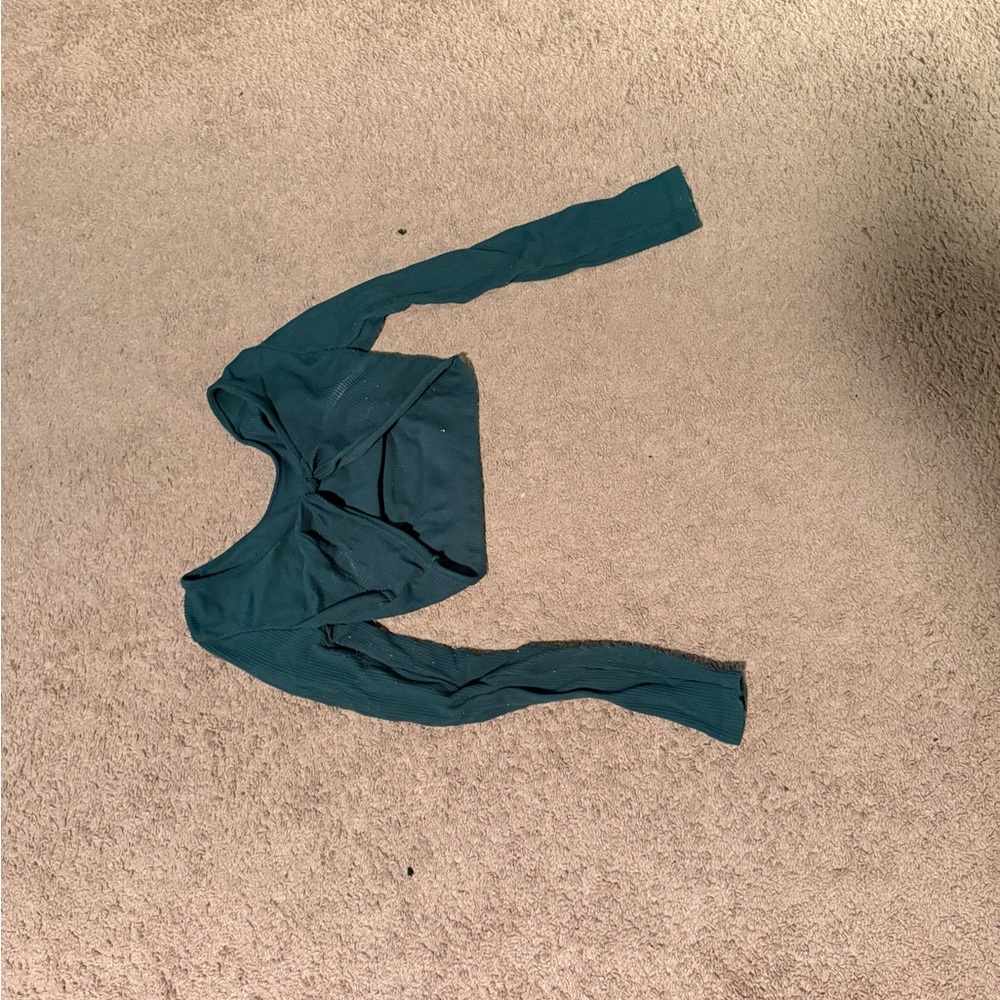 Emerald Long Sleeve Crop Top